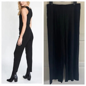 Silk & Salt staycation black knit pull-on pants 30372